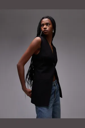 Topshop Sleeveless Backless Blazer