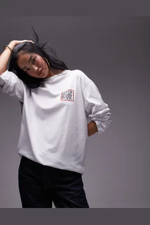 Topshop Graphic Hotel Rouge Long Sleeve Skater Tee