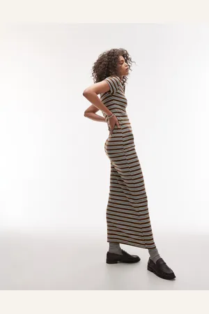 Topshop Maxi Stripe Polo Dress