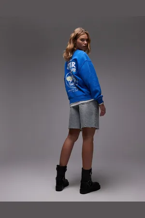 Topshop Graphic Oyster Club Sweatshirt
