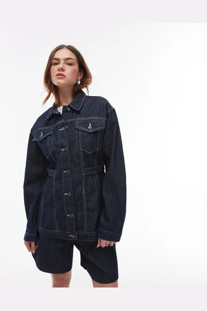 Topshop Denim Cinch Detail Jacket