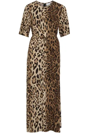 VILA Kortermet Leopard Maksikjole