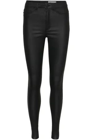Noisy May Nmcallie High Waist Coated Bukser