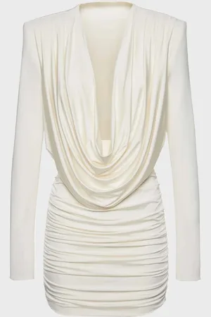 MAGDA BUTRYM Dress Long Sleeve Draped Mini FR 34 (EUR 32)