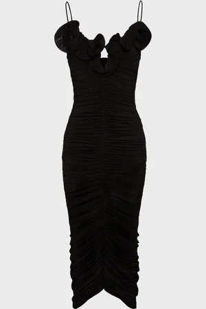 MAGDA BUTRYM Ruched ruffle midi dress FR 36 (EUR 34)
