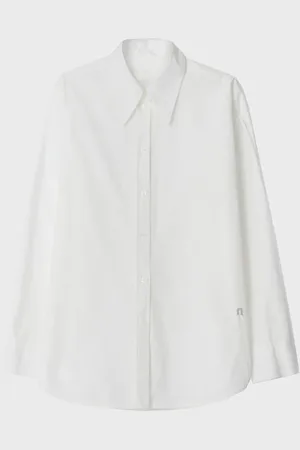 Teurn Studios Shirt Pointy Collar Poplin Vit 34