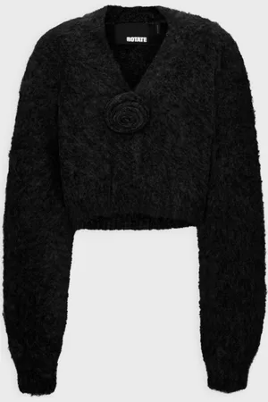ROTATE Sweater Knit Cropped Cardigan 34
