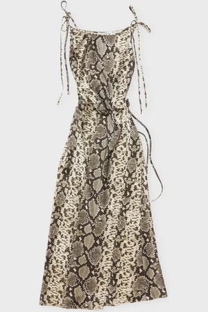 Acne Studios Dress Satin Snake Print 34