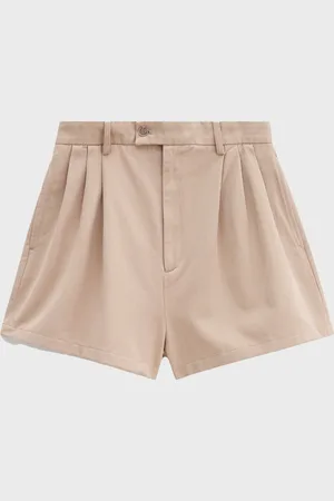 Filippa K Shorts High Waist Pleated Cotton 34