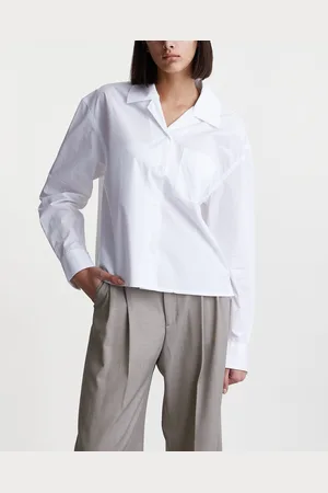 Filippa K Shirt Cropped Poplin Vit 34