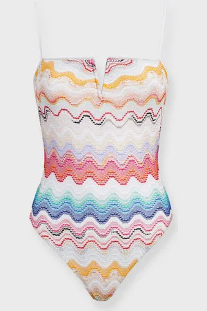 Missoni Swimsuit Wave Motif One-Piece Vit IT 40 (EUR 34)