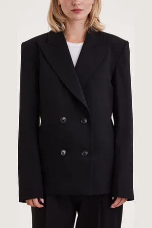 Teurn Studios Blazer Double Breasted Jacket Svart 34
