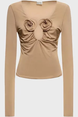 MAGDA BUTRYM Top Long Sleeve Floral Appliqué FR 34 (EUR 32)