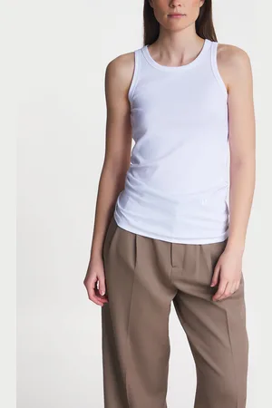 Teurn Studios Ribbed tank top Vit XS