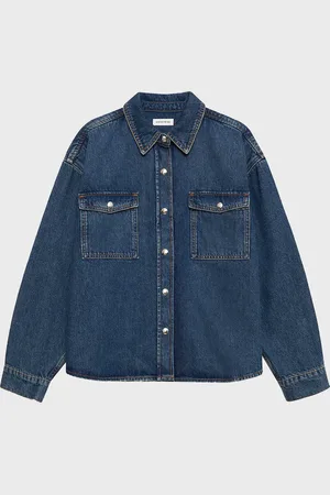 ANINE BING Shirt Paxton Sea Blue XS