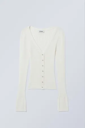 Weekday Pointelle Knitted Cardigan
