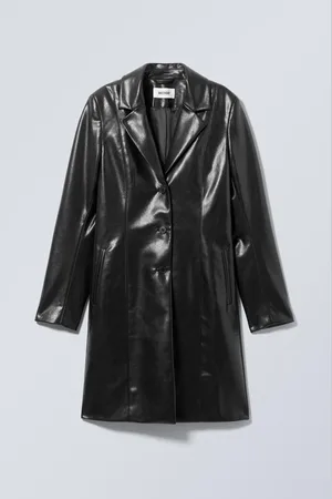 Weekday Zoe Coated Faux Leather Coat