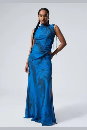 Weekday Draped Asymmetric Tie Maxi Dress