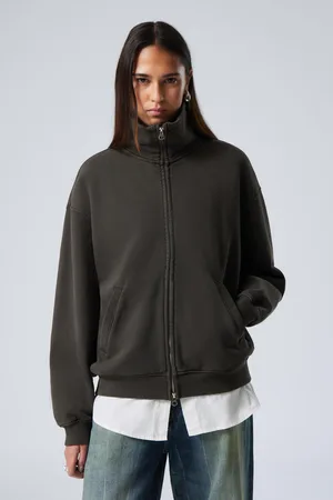 Weekday Loose Funnel Neck Zip Cardigan