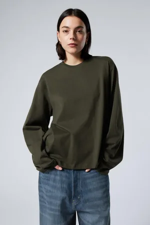 Weekday Long-Sleeved Boxy Cotton T-shirt