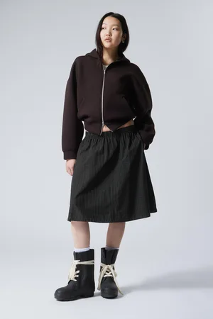 Weekday Cotton Poplin Midi Skirt