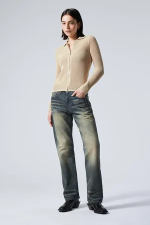 Weekday Knitted Cotton Zip Cardigan