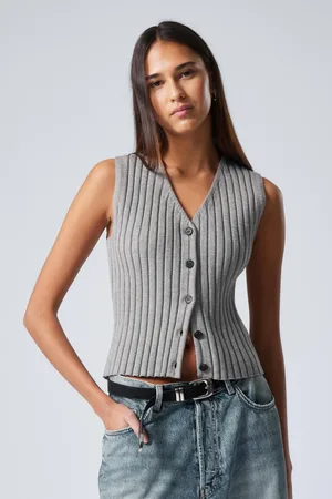 Weekday Rib-Knitted V-neck Vest