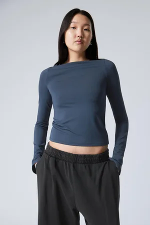 Weekday Annie Long-Sleeved Boat-Neck Top