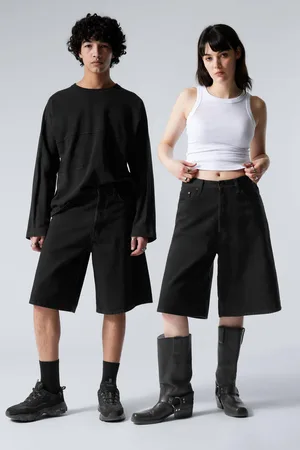 Weekday Astro Denim Loose Baggy Shorts
