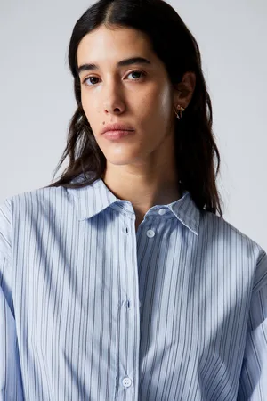 Weekday Long-Sleeved Poplin Cotton Shirt
