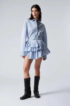 Weekday Pleated Layered Mini Skirt