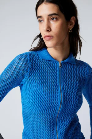 Weekday Knitted Cotton Zip Cardigan