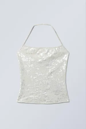Weekday Splatter Halter Neck Top