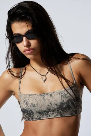 Weekday Printed Pull-Over Scoop Neck Bikini Top
