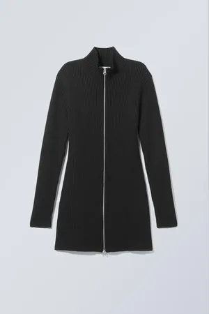 Weekday Laila Long Zip Cardigan