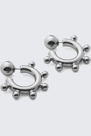 Weekday Pierced Bead Hoop Earrings