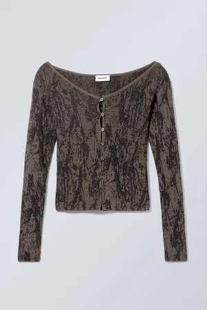 Weekday Tight Jacquard Knit Cardigan