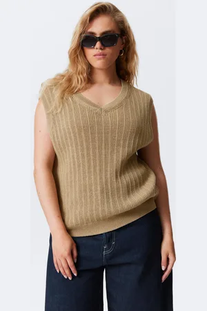 Weekday Ribbed Knitted V-neck Vest