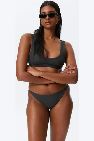 Weekday Low Rise Ribbed Brazilian Bikini Bottoms