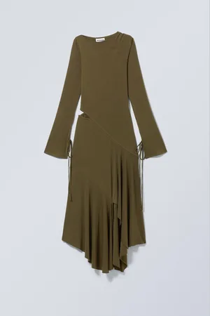 Weekday Long-Sleeved Asymmetric Draped Dress