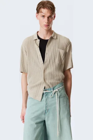 Weekday Knitted Short-Sleeved Button-Up Shirt