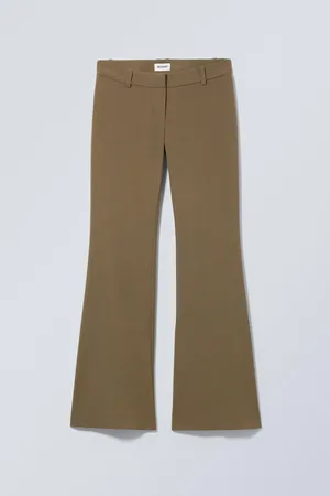 Weekday Slim Low Waist Flared Suit Trousers