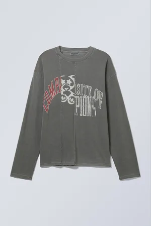 Weekday Great Long-Sleeved Cut Boxy Graphic T-shirt