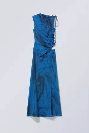 Weekday Draped Asymmetric Tie Maxi Dress